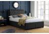 4ft6 Double Valentine Charcoal fabric upholstered 2 drawer storage bed frame 2